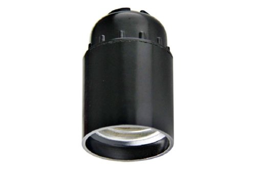 Патрон электрический карболит. UNIVersal E27 подвесной 4А 250В черный   картинка 